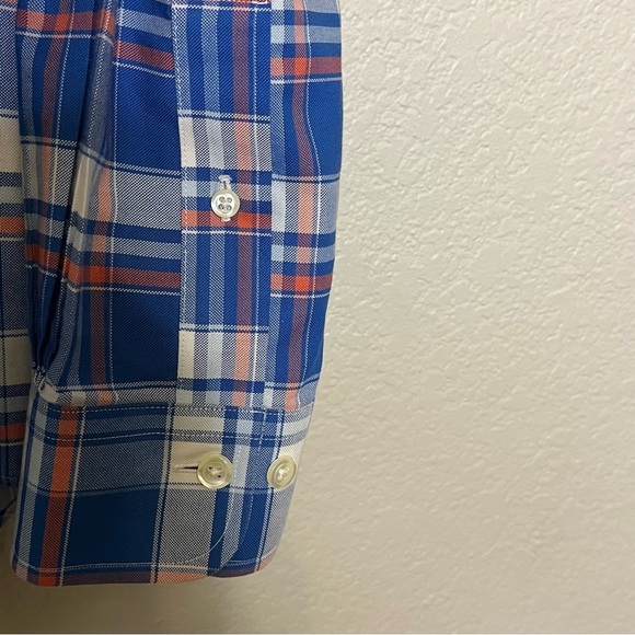 Brooks Brothers Regent No Iron Blue Plaid Button-Down Shirt Size Men's Medium - Picture 6 of 12
